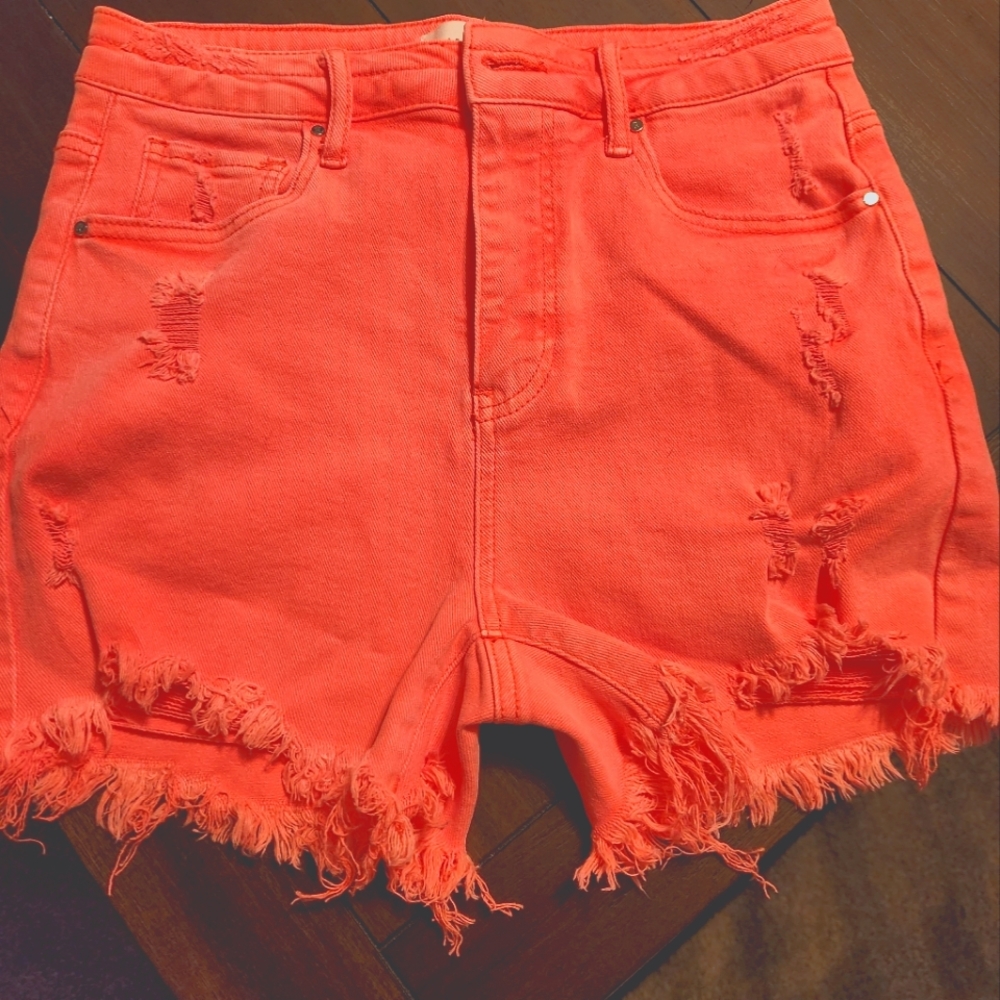 Risen son large coral pink jeans shorts